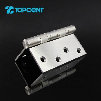 Topcent furniture ball bearing l shape continuous pivot butt stainless steel concealed door spring hinge